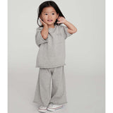 Baby Girls My Boxy Cotton Rolled Edge Wide Leg Pants