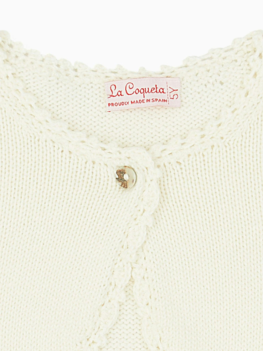 Ivory Linda Ceremony Girl Cardigan