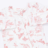 Ballet Toile - 2 Way Ruffle Back Zipper Footie