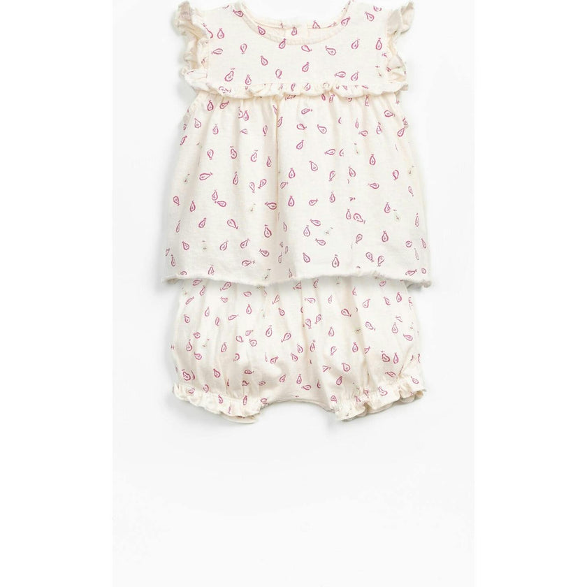 Tunic + Bubble Short Pear Print Lounge Set