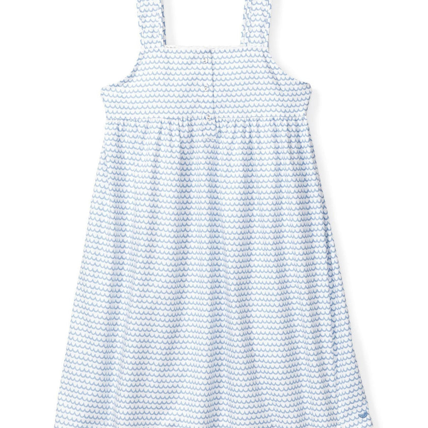 Girl's Twill Charlotte Nightgown in La Mer