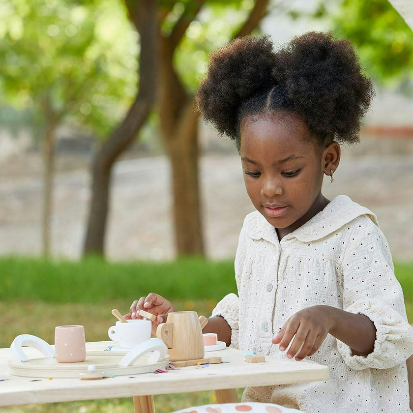 Wooden Tea Set Doll Accessory Play Set