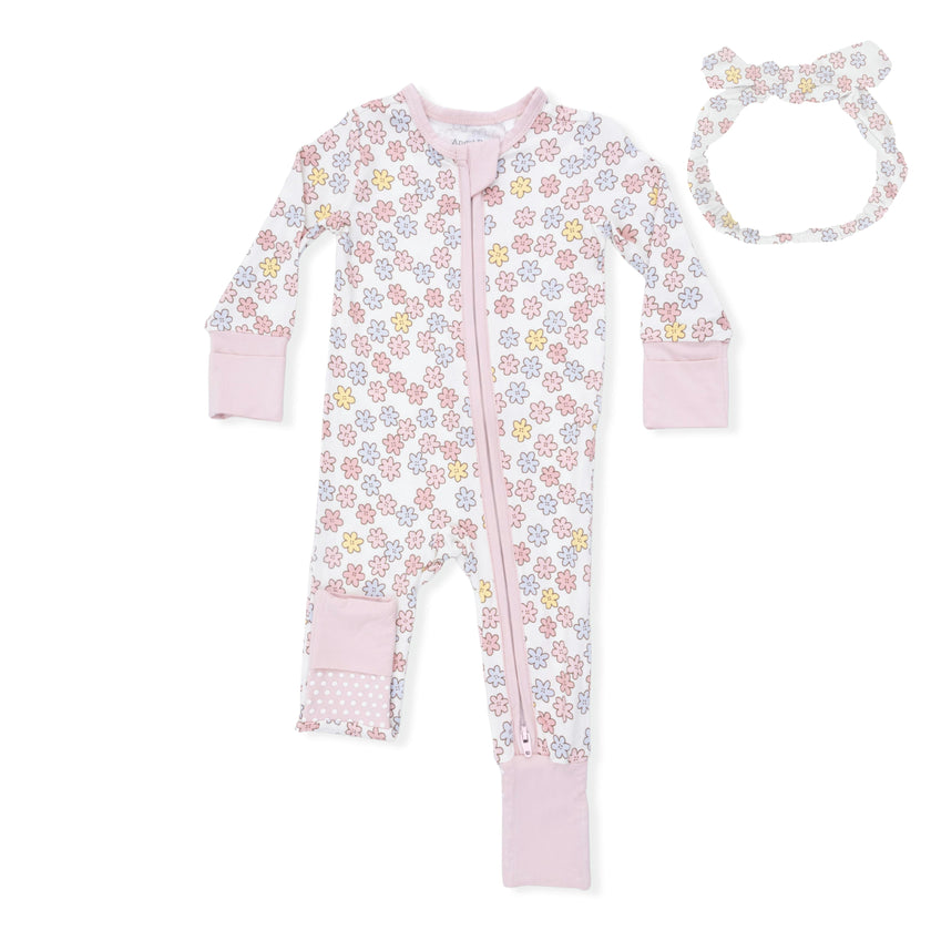 Sarah Floral - Convertible Romper & Headband