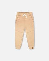 French Terry Sweatpants With Cross Seams