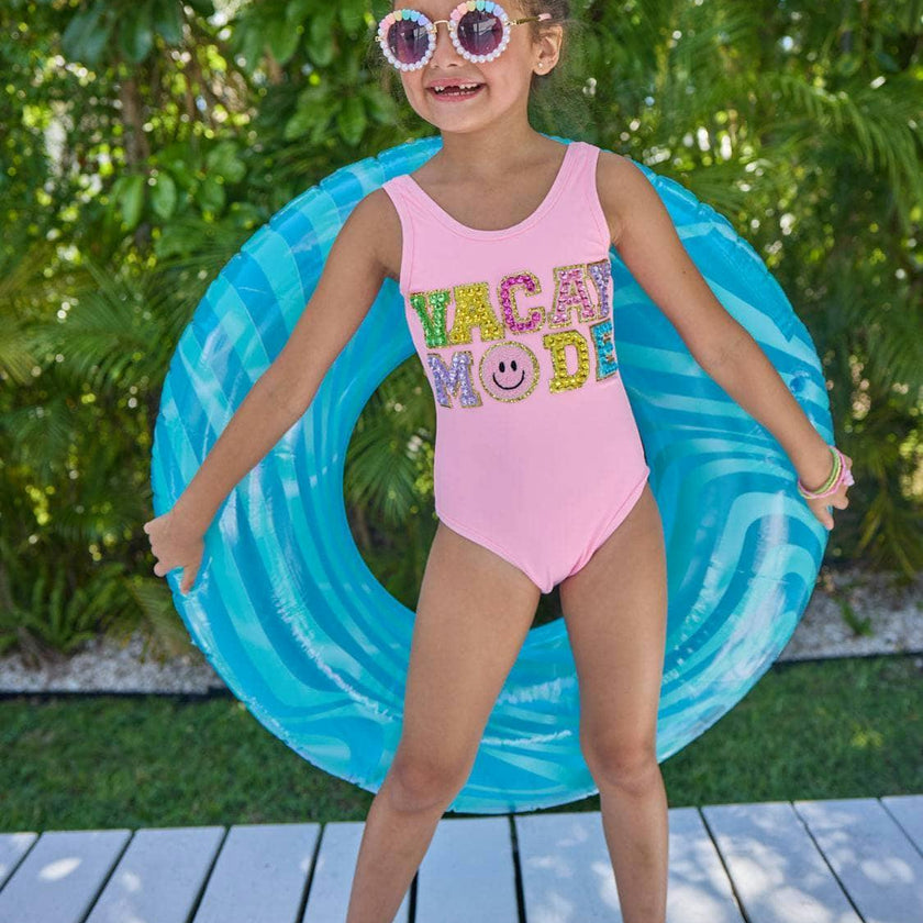 Pink Crystal VACAY MODE Swimsuit