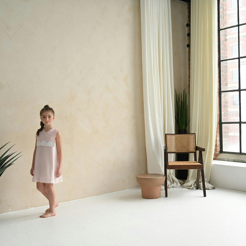 Lucy dress (blush pink/ivory)