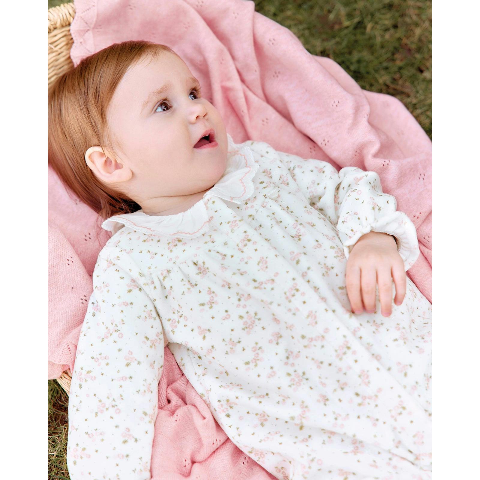 TARTINE ET CHOCOLAT Floral Pointelle Pajamas - Nacre