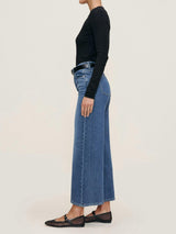 Hepburn Wide Leg High Rise Ankle Jeans Del Ray