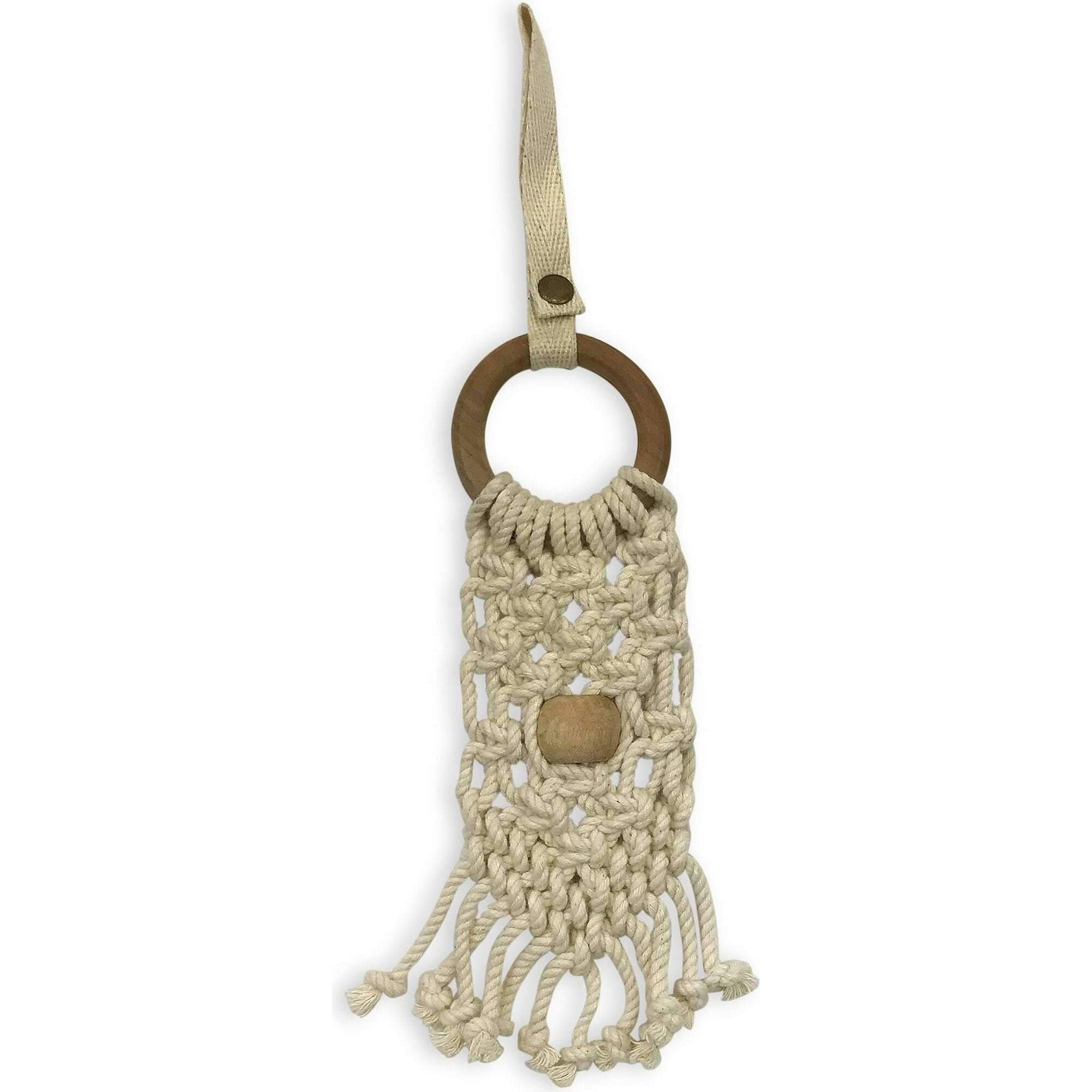 all-in-one toy | macrame mesh & bead