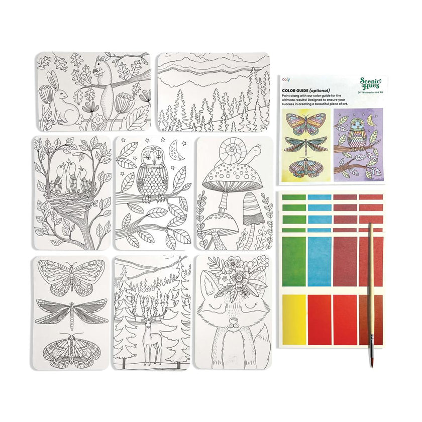 Scenic Hues DIY Watercolor Art Kit - Forest Adventure