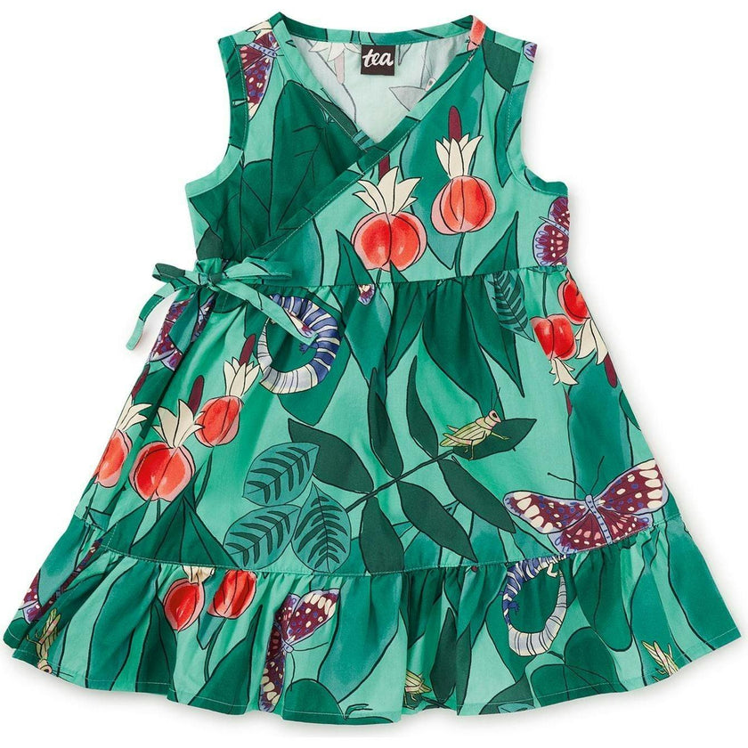 Sleeveless Wrap Dress, Green