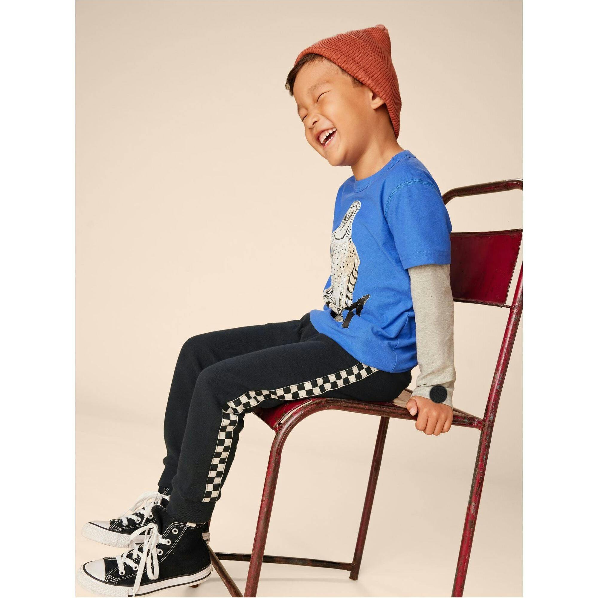 Stripe-Out Elastic Waist Drawstring Pocket Joggers