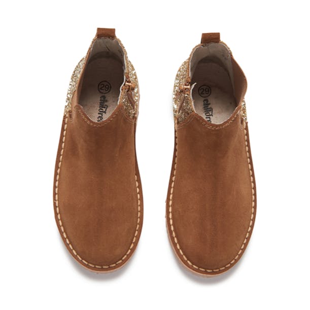 Olivia Suede With Sparkles Chelsea Boots