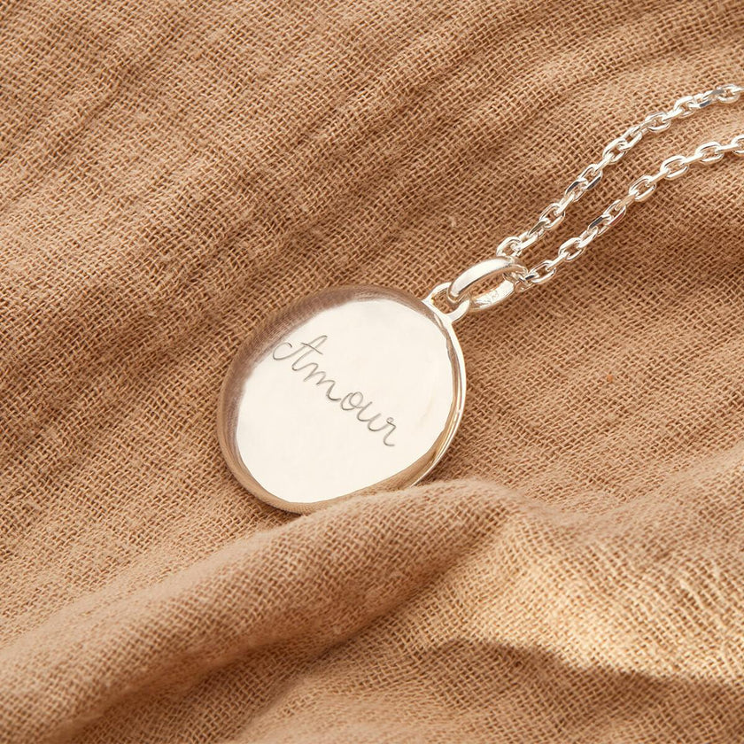 Personalized Locket Necklace, Sterling Silver