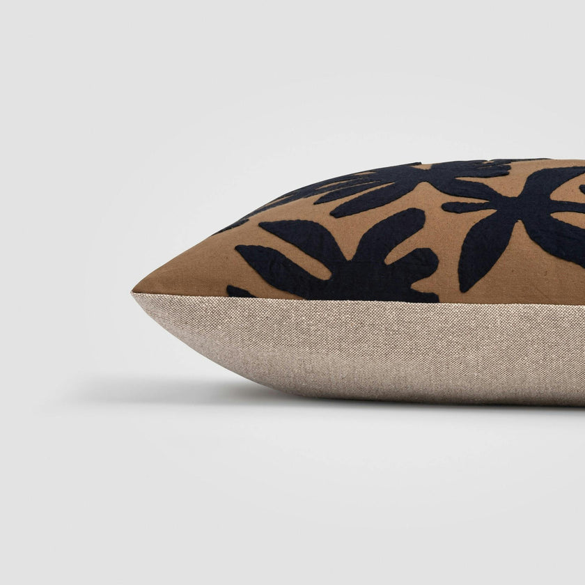 Indigo Reef Blue Botanical Texture Pillow