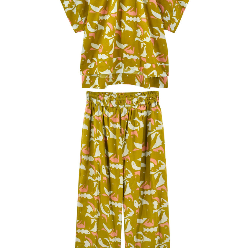 Pajama Pant Set in Canary