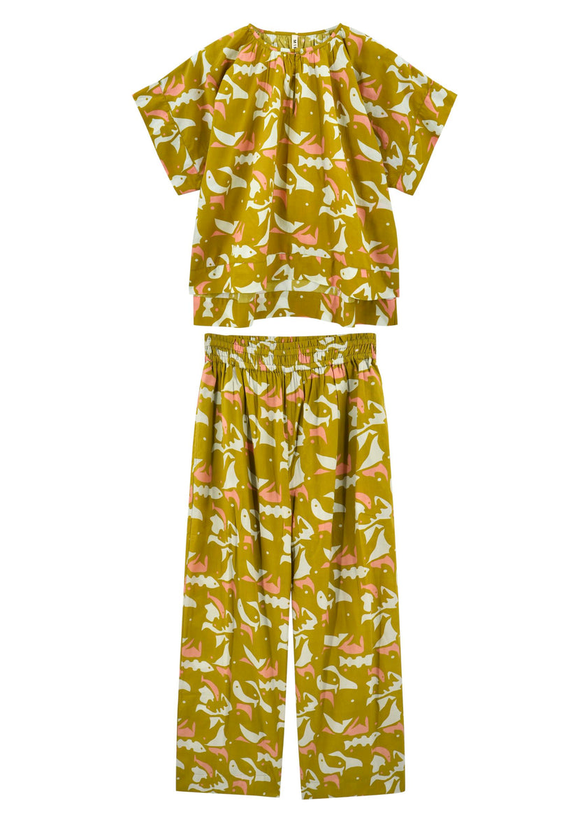 Pajama Pant Set in Canary
