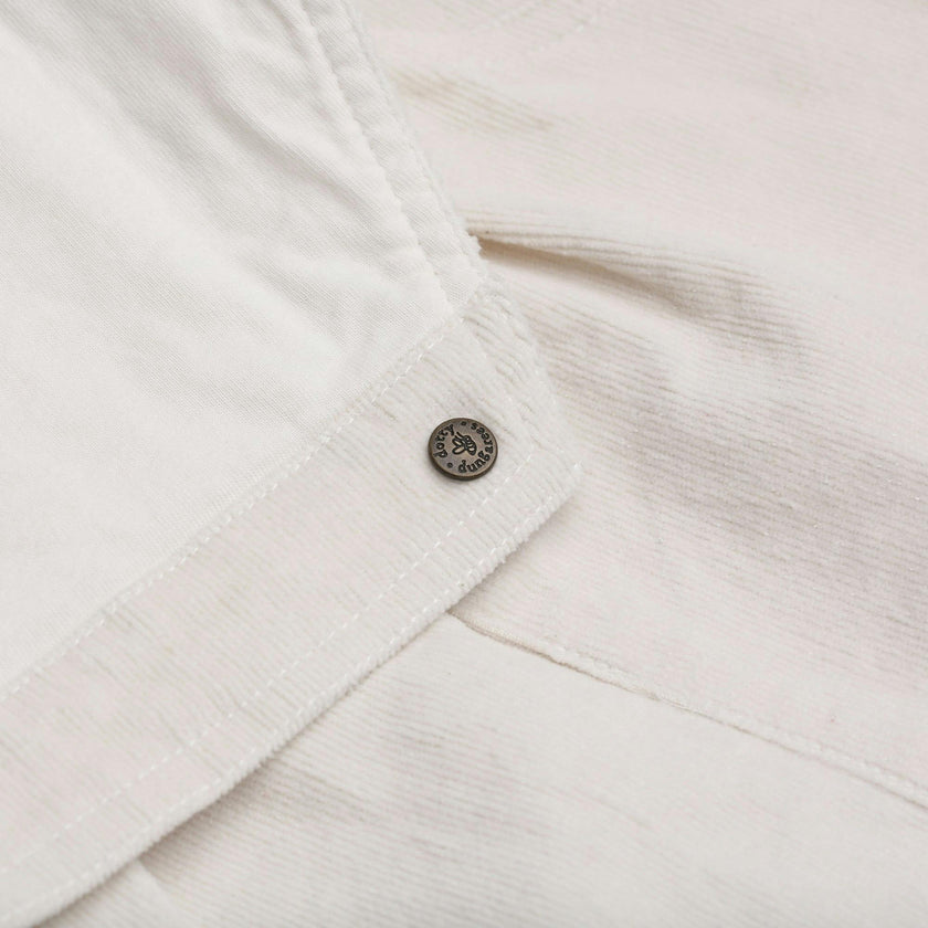 Custard Corduroy Dress