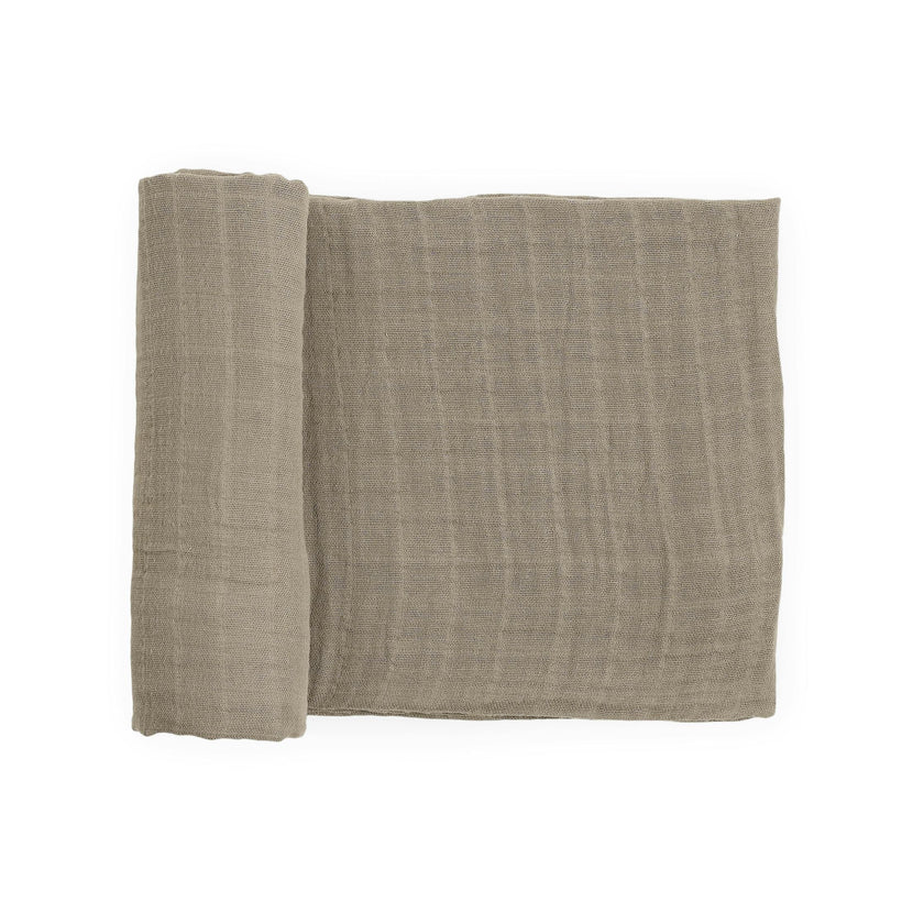 Organic Cotton Muslin Swaddle Blanket - Driftwood