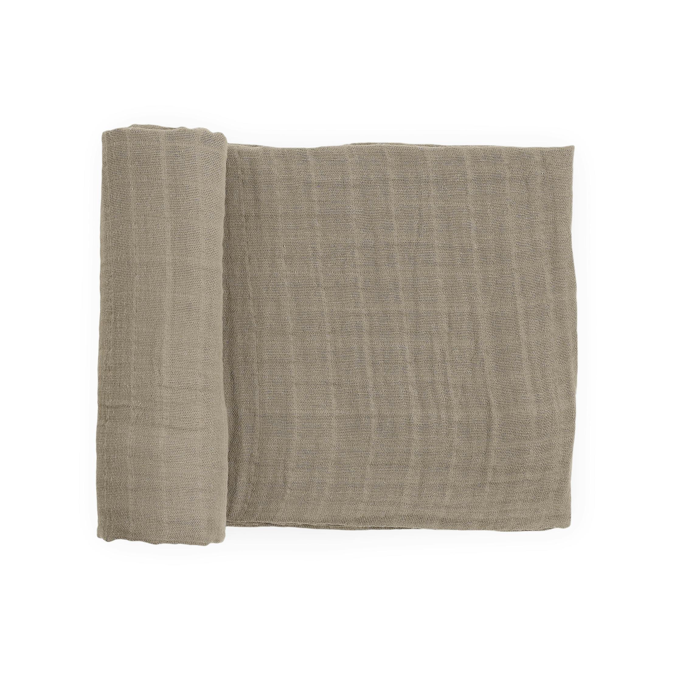 Organic Cotton Muslin Swaddle Blanket - Driftwood