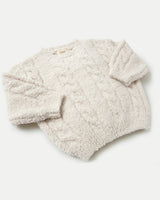 Boxy Cable Sweater • Fuzzy
