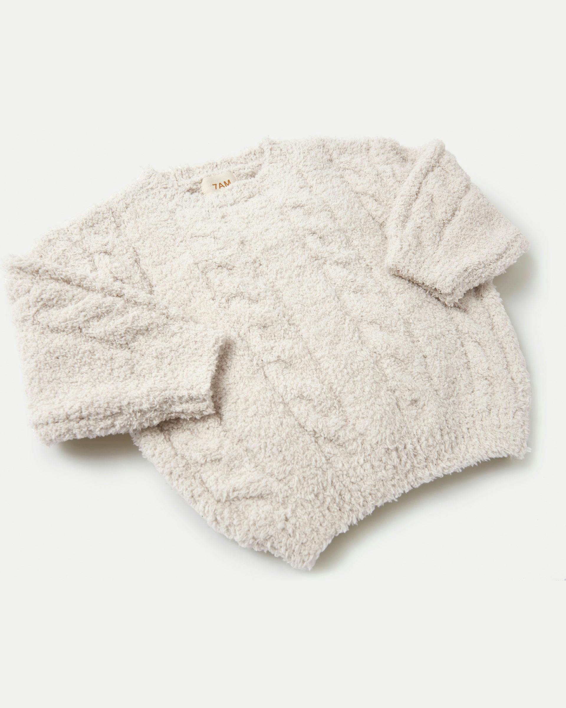 Boxy Cable Sweater • Fuzzy