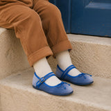 Ellis Velvet Ballet Flat | French Blue