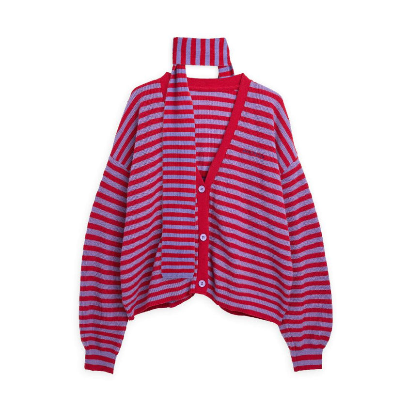 women's wool blend cardigan - berry bloom