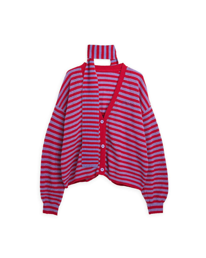 women's wool blend cardigan - berry bloom
