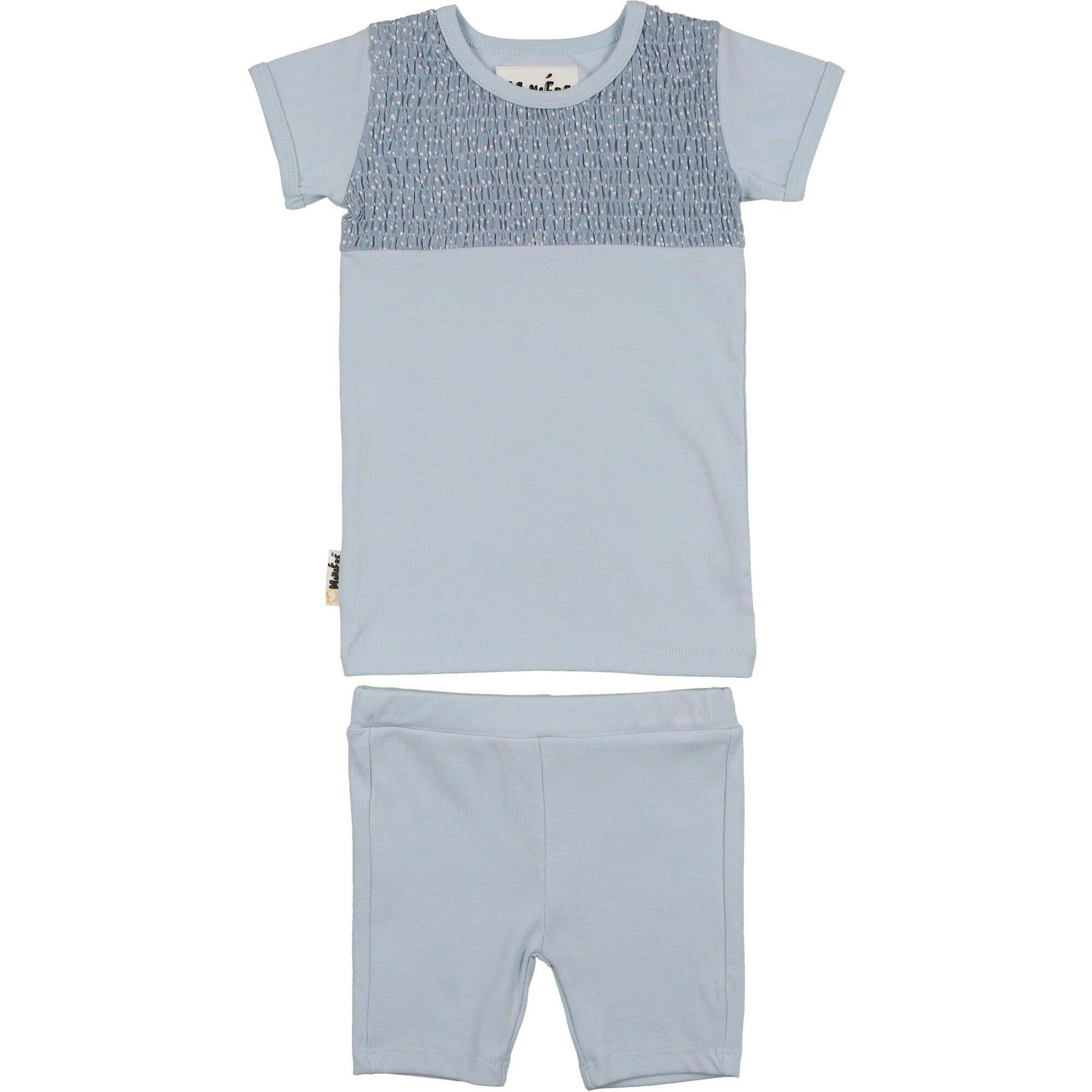Boys Speckled Smocked Top & Short Set