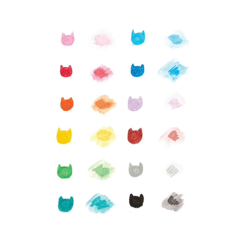 Cat Parade Twist-up Watercolor Gel Crayons - Set of 12