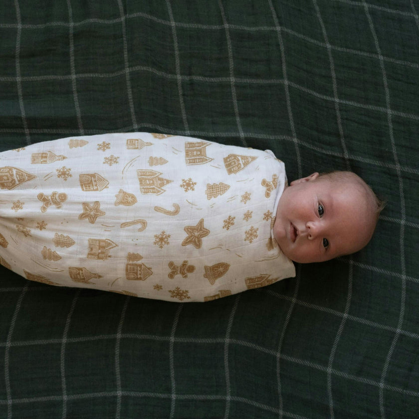 Cotton Muslin Swaddle Blanket 3 Pack - Snow Day