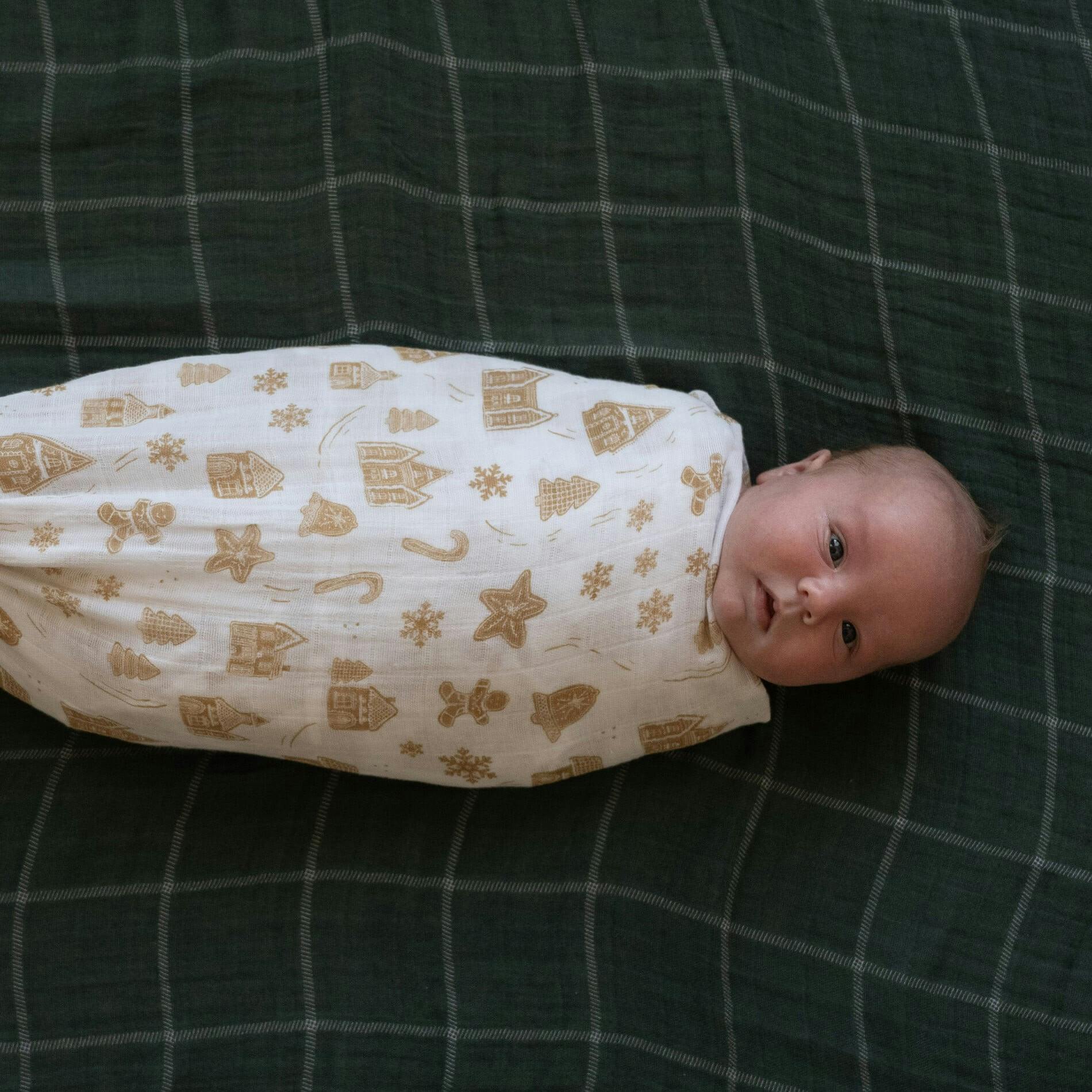 Cotton Muslin Swaddle Blanket 3 Pack - Snow Day