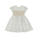 Ondine Blue Floral Smocked Dress