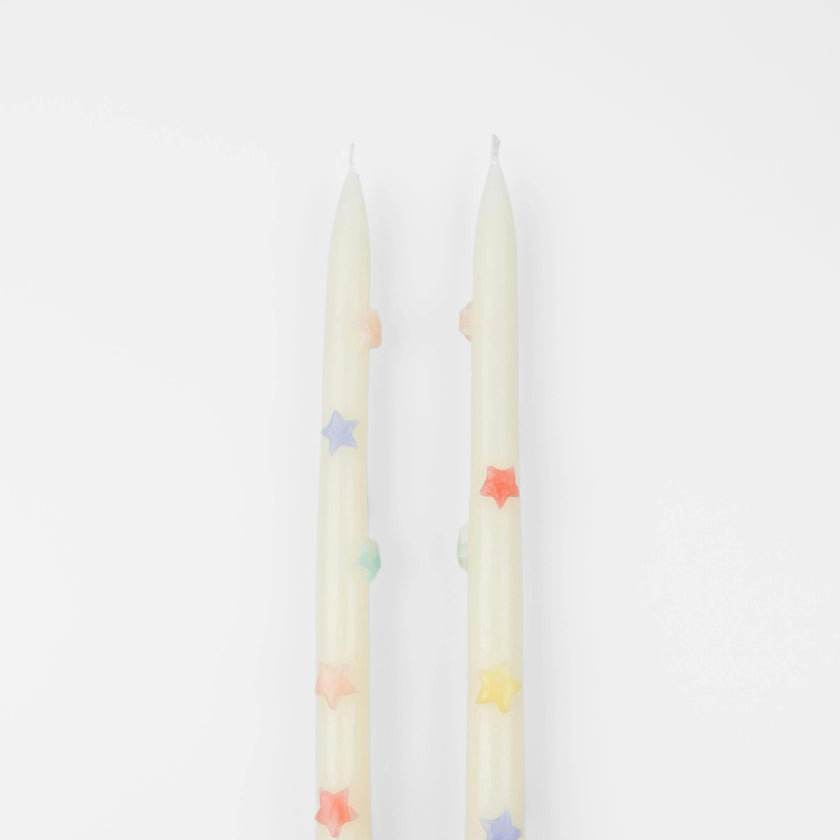 Mixed Star Taper Candles