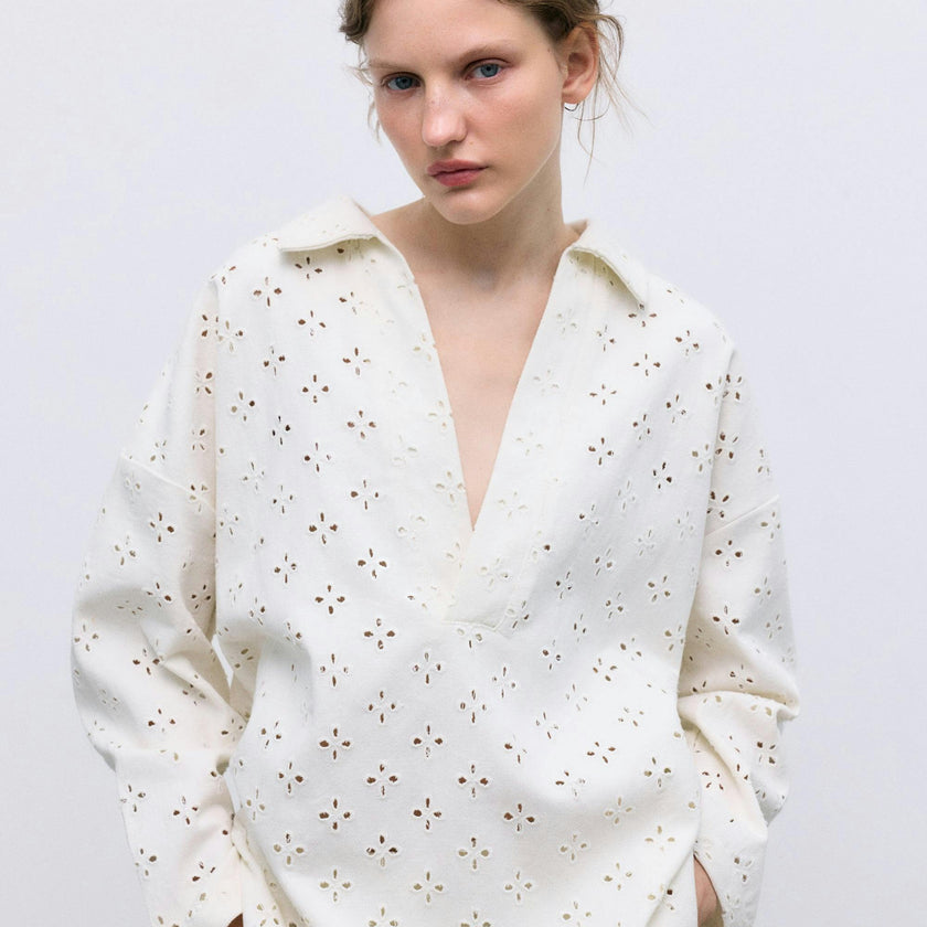 Camelia Woman Blouse Pure Cloud Denim