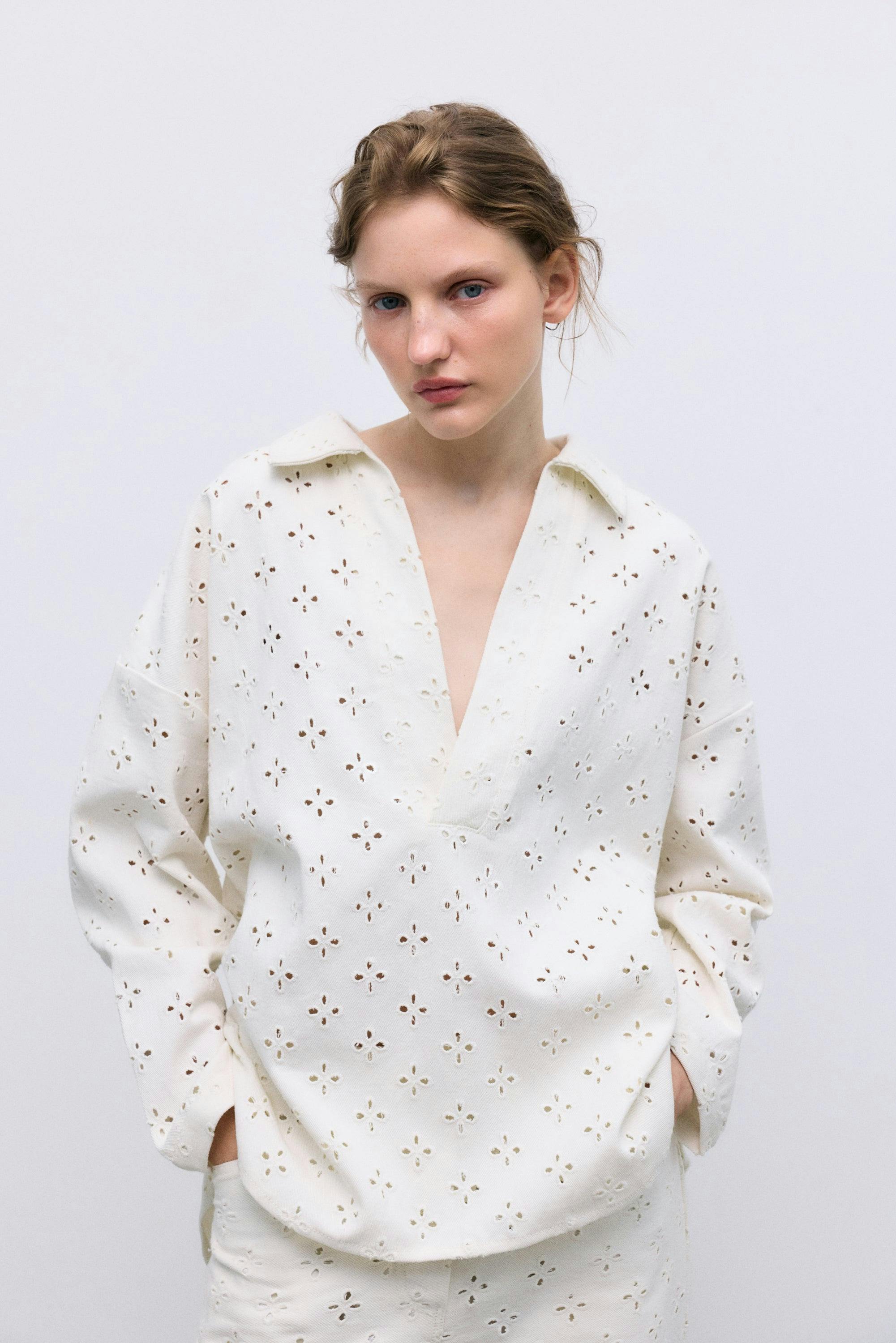 Camelia Woman Blouse Pure Cloud Denim