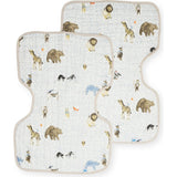 Cotton Muslin Burp Cloth 2 Pack - Party Animals