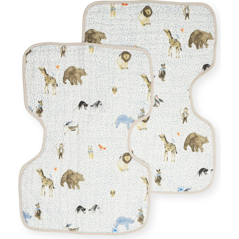 Cotton Muslin Burp Cloth 2 Pack - Party Animals