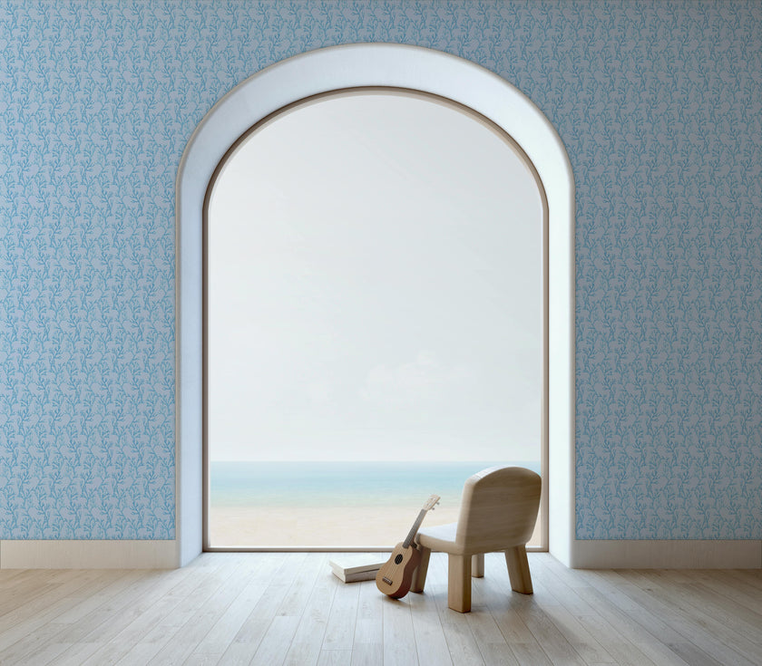 Wallpaper CORAIL color Bleu océan
