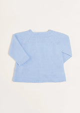 Openwork Detail Baby Cardigan in Light Blue (1-9mths)