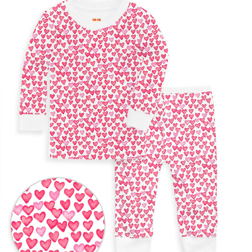 The Organic Long Sleeve Pajama Set [Sweethearts]