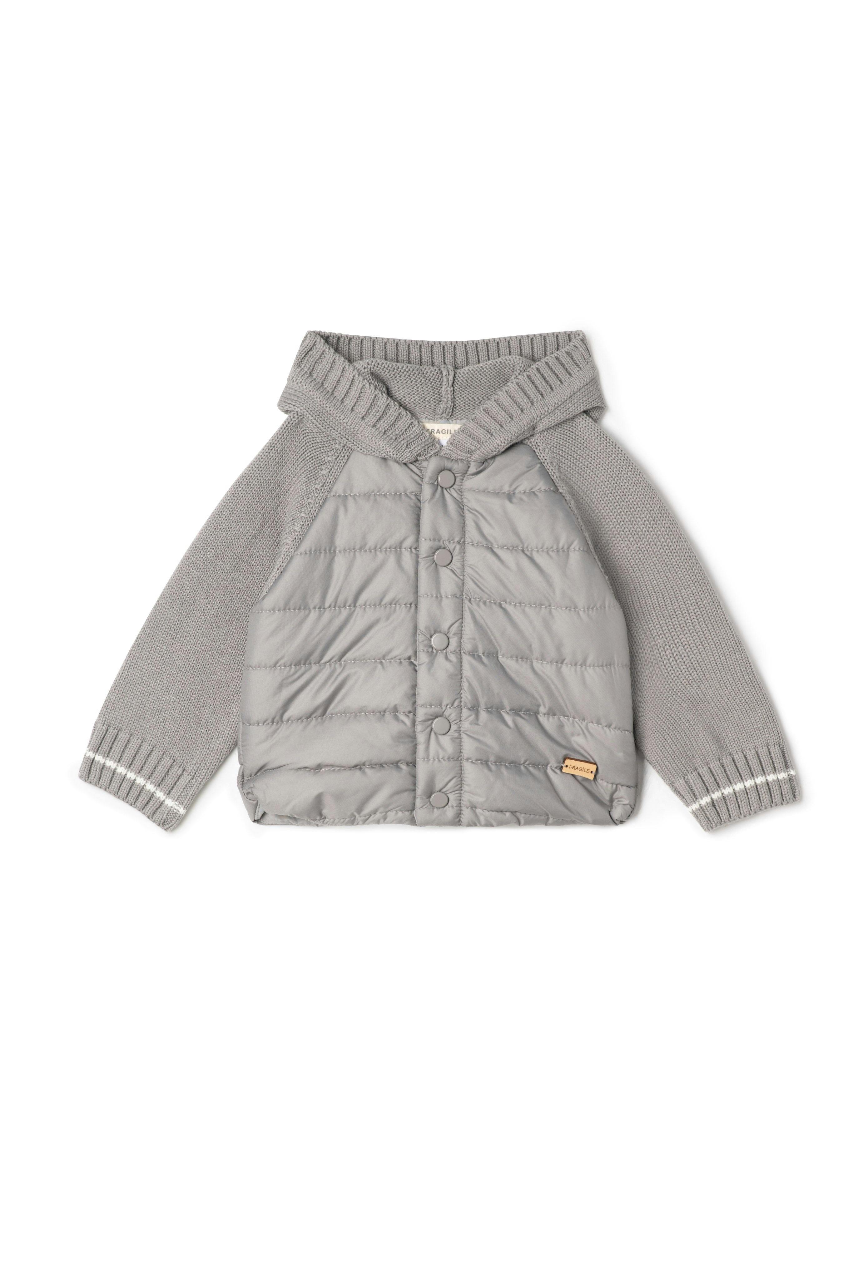 Hooded Quilted Snap Front Coat