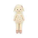 Madeline the lamb 11" natural, marigold, dusty rose, salmon