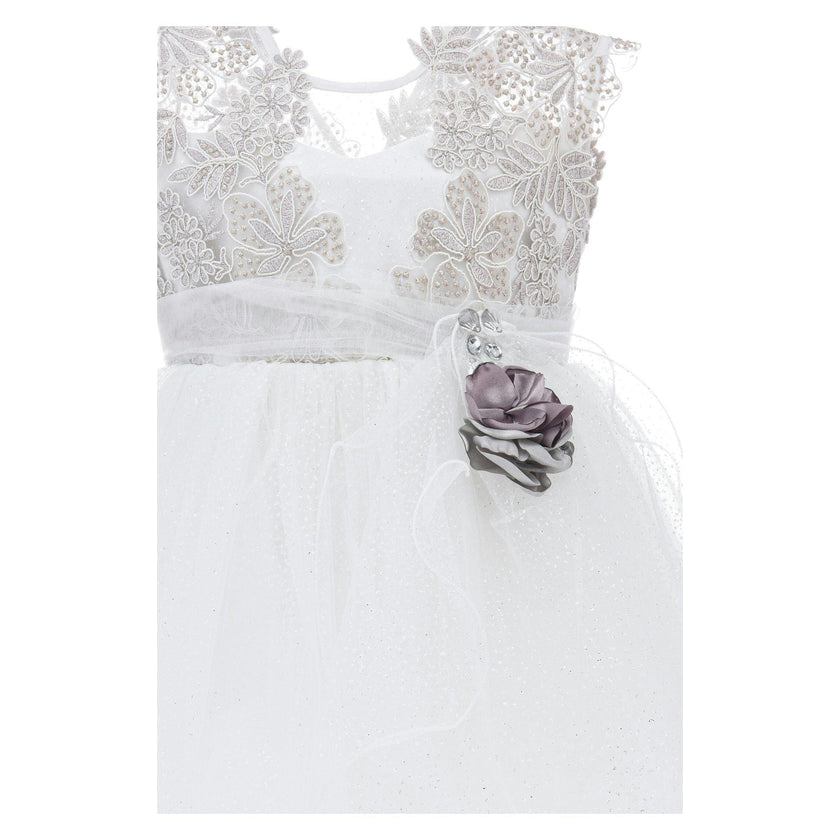 White Demi Glitter Dress