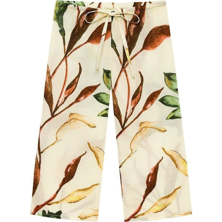 Mini Drawstring Wide-Leg Pant