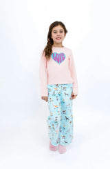 Puppy Love Print Plush Pants