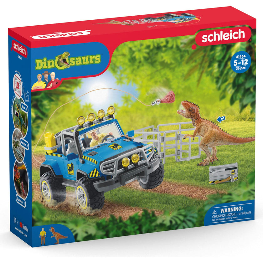 Schleich Dinosaurs: Off-Road Vehicle With Dino Outpost - 14 pc Playset