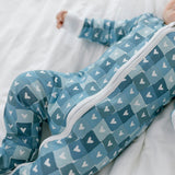 Block Hearts Zip Baby Onesie