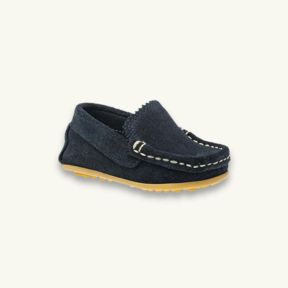 Toddler Antton Driver Moccasin | Blue Suede